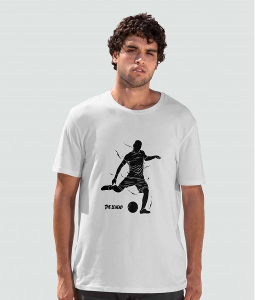 Мъжка тениска с щампа Спортни Илюстрации The football legend